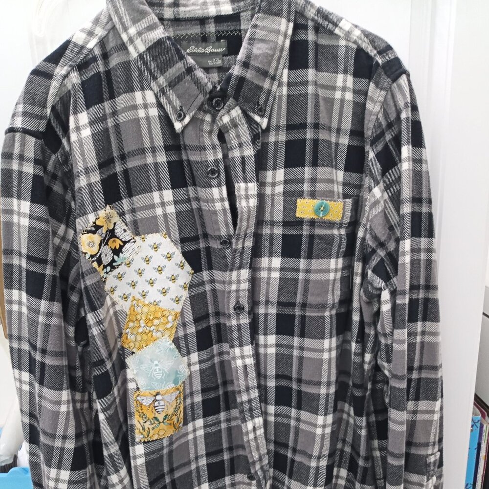 Upcycled Bee Shirt | Sustainable Fashion | Handmade Bee Shirt | Eco-Friendly